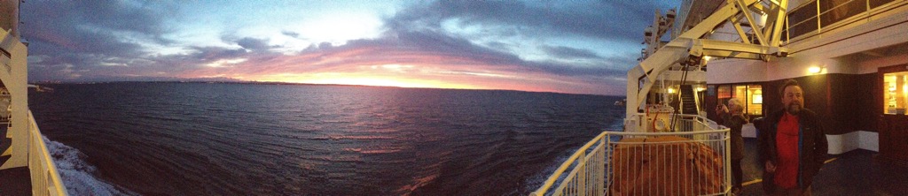 On the Spirit of Tasmania ferry, enroute to the mainland and home.